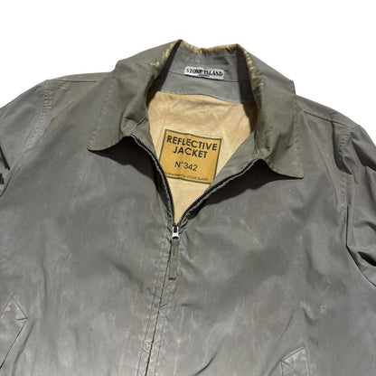 Stone Island Antique Reflective Jacket | XL, Reflective Grey