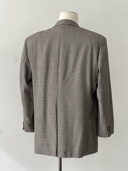 Ralph Lauren 1990s Dogtooth Check Single Breasted Blazer - 44R