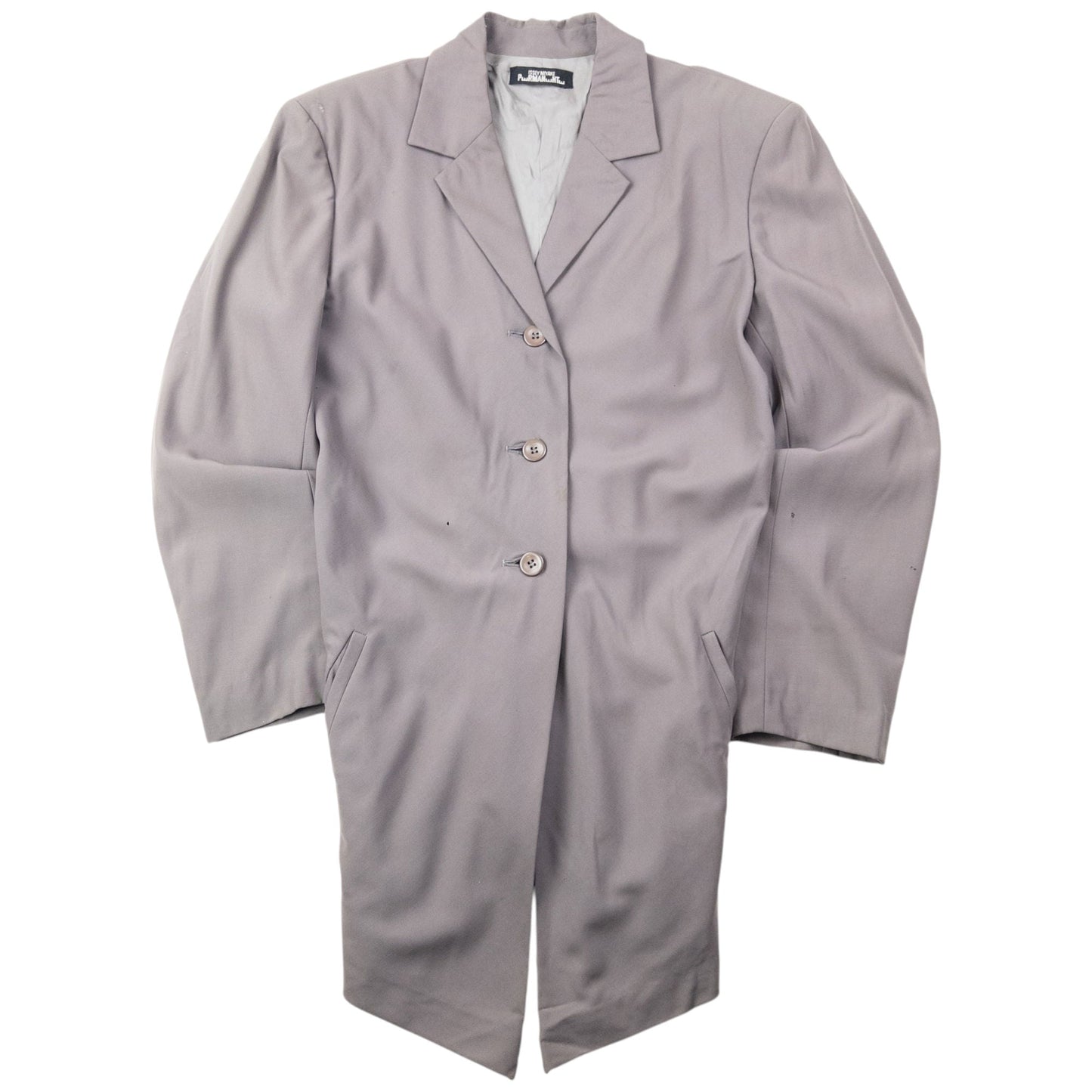 Vintage 90s Issey Miyake PERMANENTE Tapered Blazer Jacket Womens Size L | Large, Grey