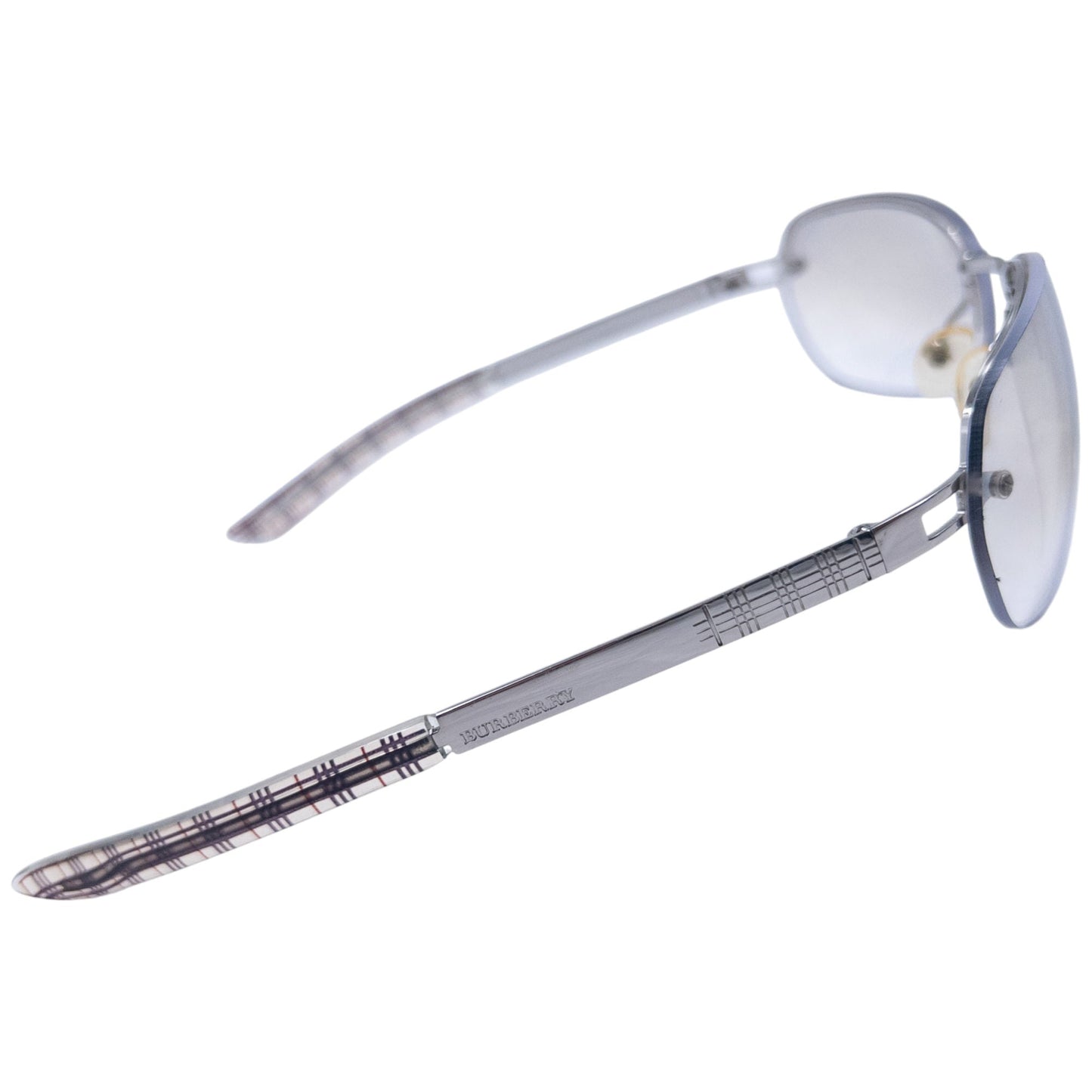 Vintage 2000s Burberry Nova Check Rimless Sunglasses | O/S, Grey