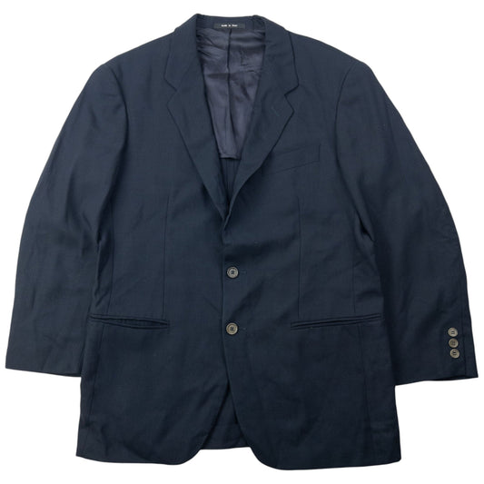 Vintage 90s Emporio Armani Button Up Blazer Jacket Size L | Large, Navy