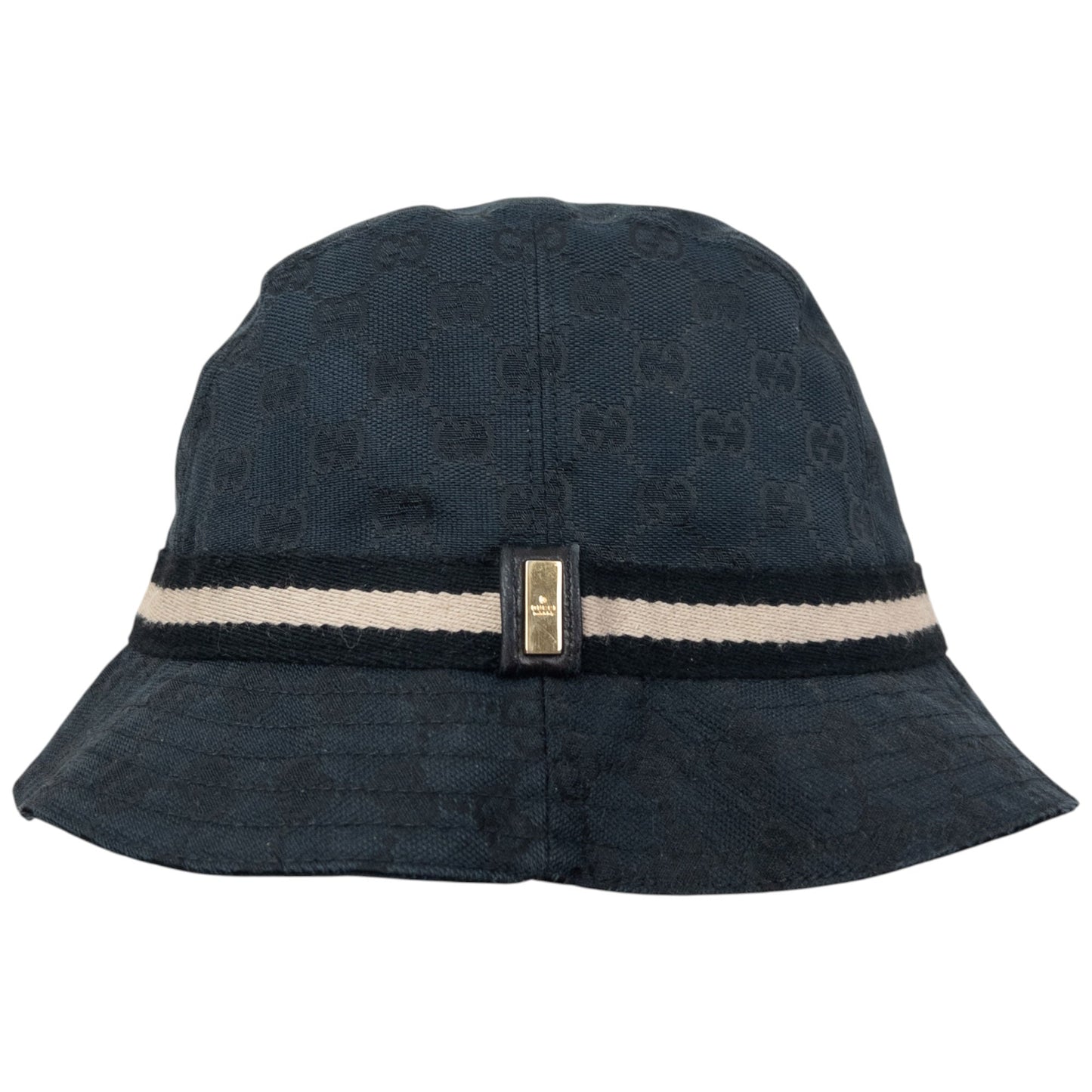 Vintage 2000s Gucci Monogram Bucket Hat Size XS | O/S, Black