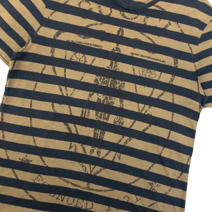 Vintage 2000s Gucci Striped Graphic T Shirt Womens Size L | Large, Multicoloured