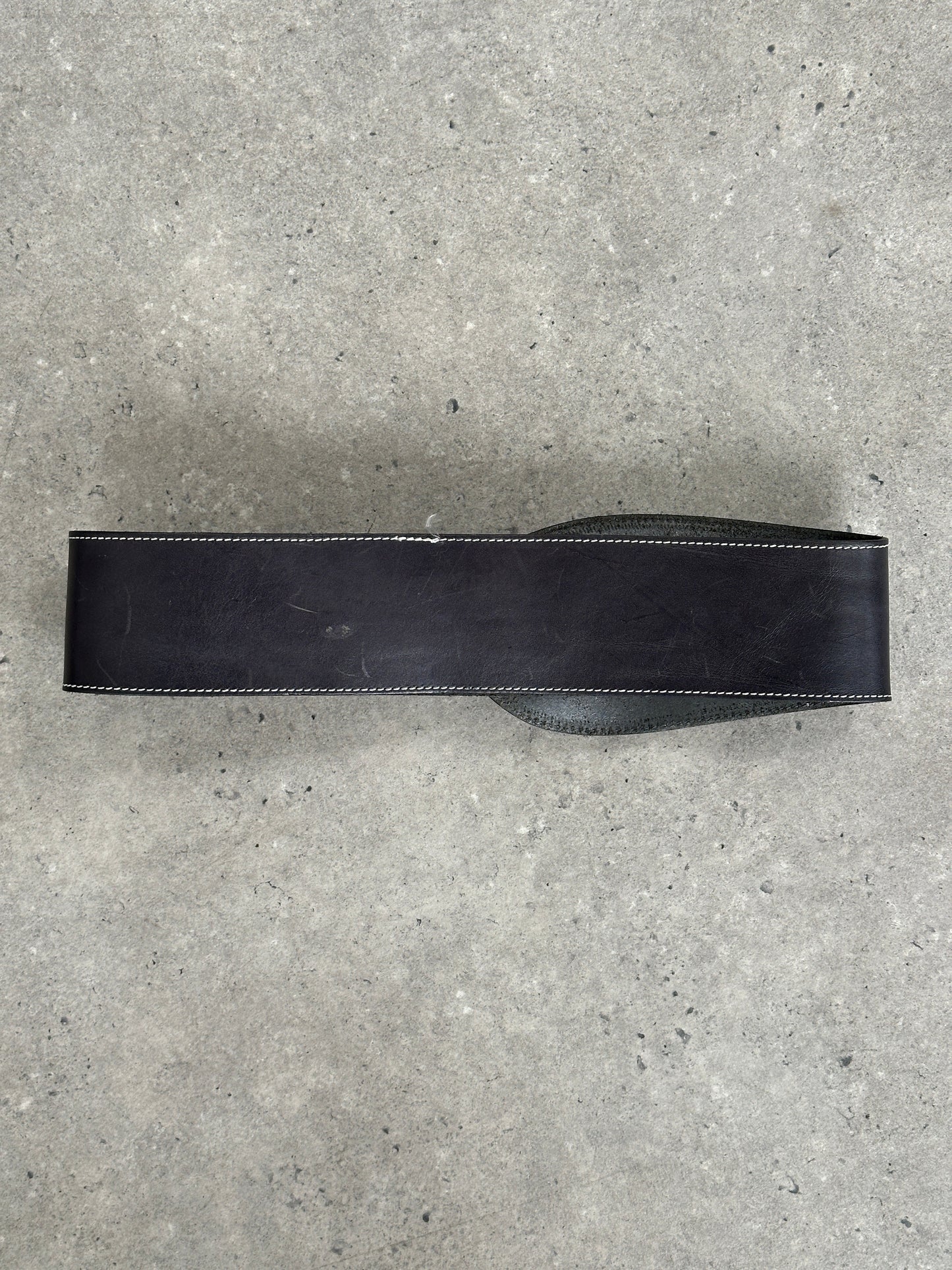 British Vintage 1990s Leather Chunky Belt - W28-30