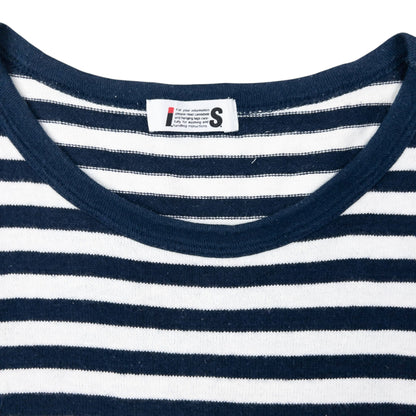Vintage 90s Issey Miyake I.S. Striped T Shirt Size S | Small, Navy