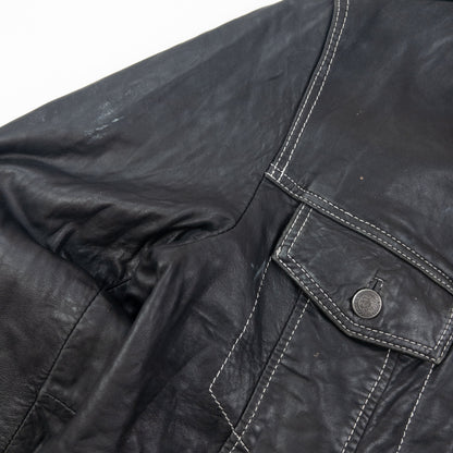 Vintage 2000s Jean Paul Gaultier Faux Leather Jacket Size M