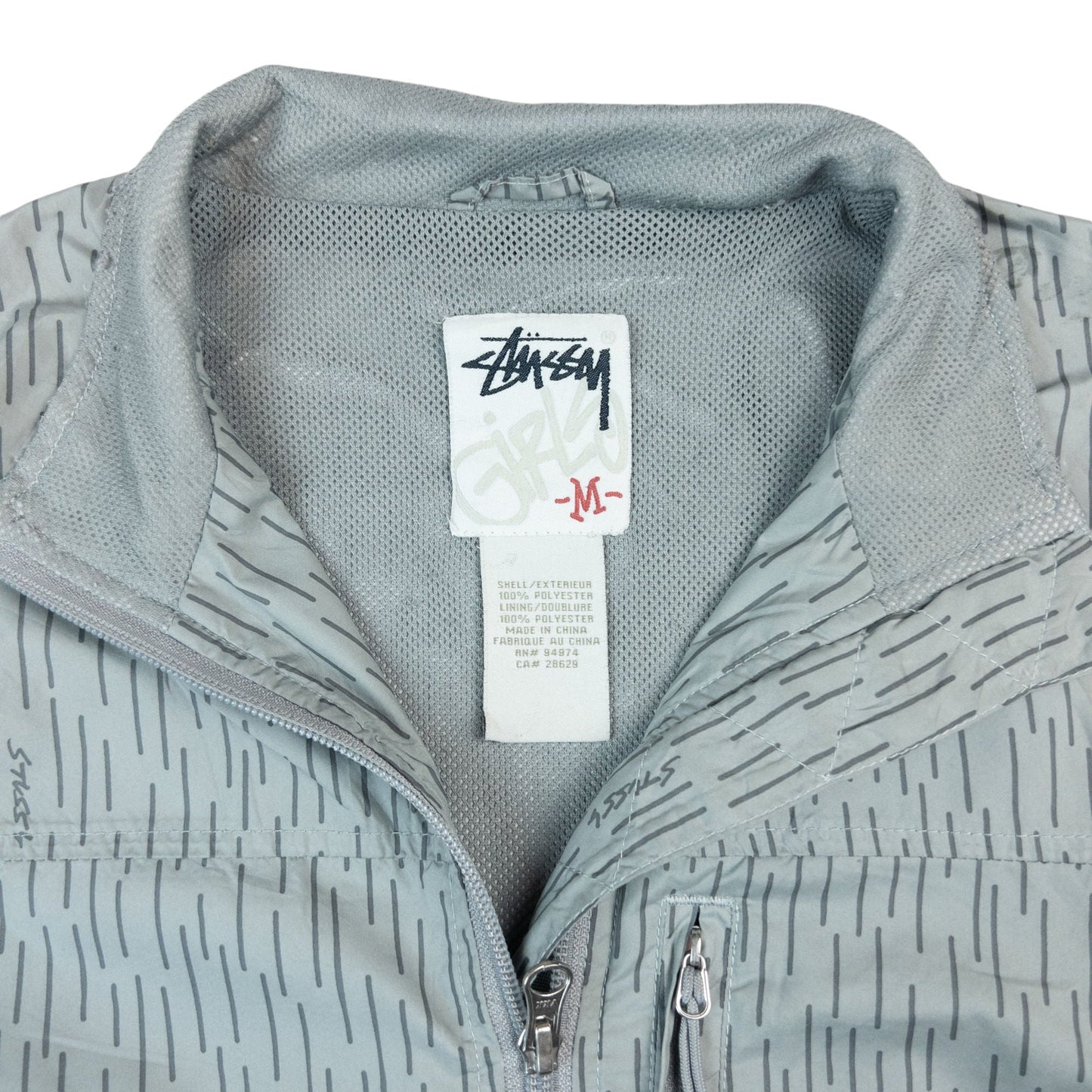 Vintage Stussy Zip Up Pattern Jacket Size S