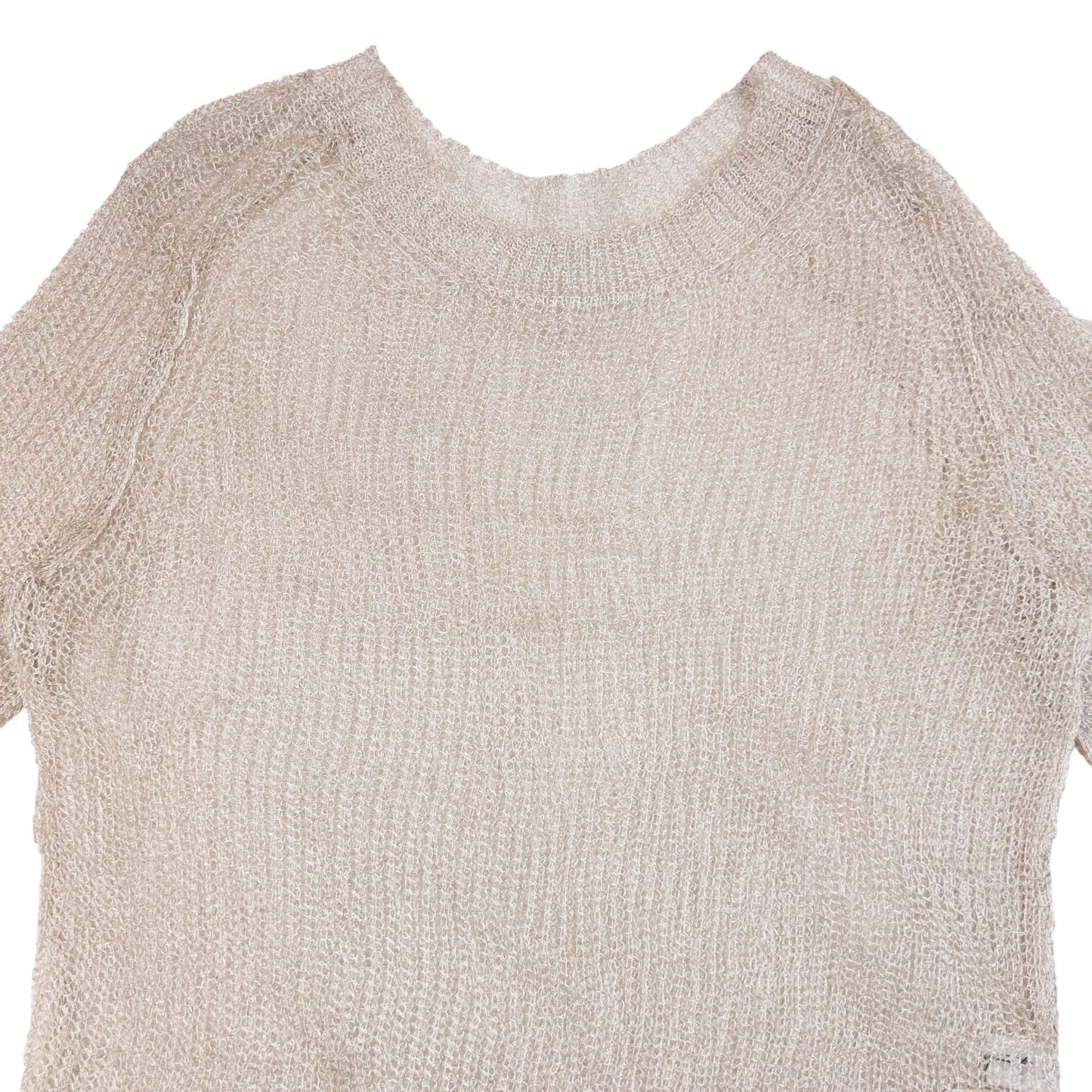 Vintage 2000s Yohji Yamamoto Loose Knit Dress Womens Size L | Large, Silver Grey