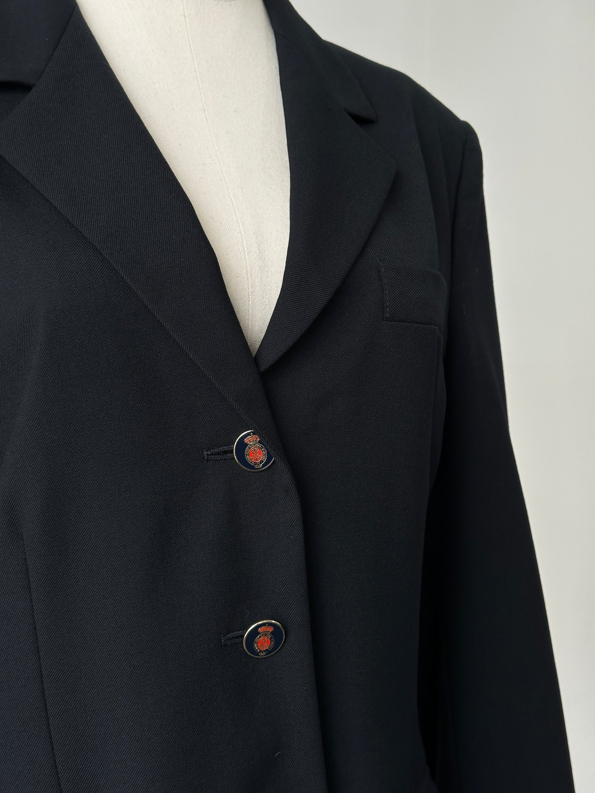 Max Mara Weekend 1990s Virgin Wool Bespoke Button Jacket - S