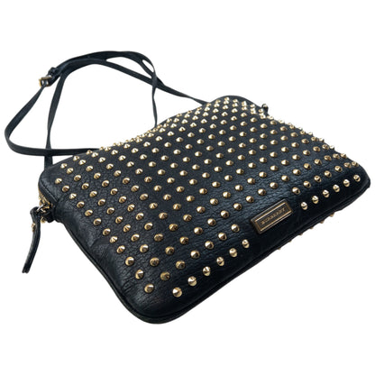 Vintage 2000s Burberry Studded Leather Crossbody Bag | O/S, Black