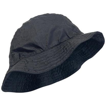 Vintage 2000s Gucci Monogram Bucket Hat | O/S, Black