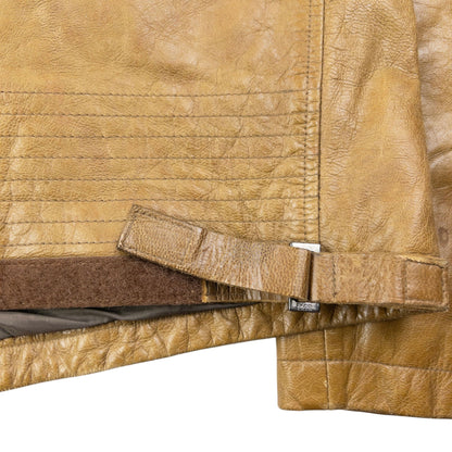 Vintage 2000s Hugo Boss Zip Up Leather Jacket Size S | Small, Brown