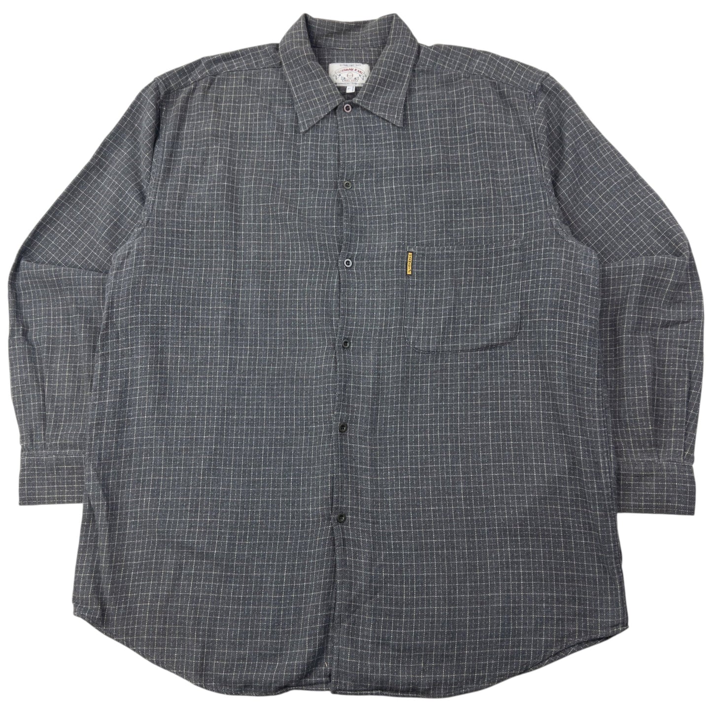 Vintage 90s Armani Jeans Checkered Long Sleeve Button Up Shirt Size XXL | XXL, Grey