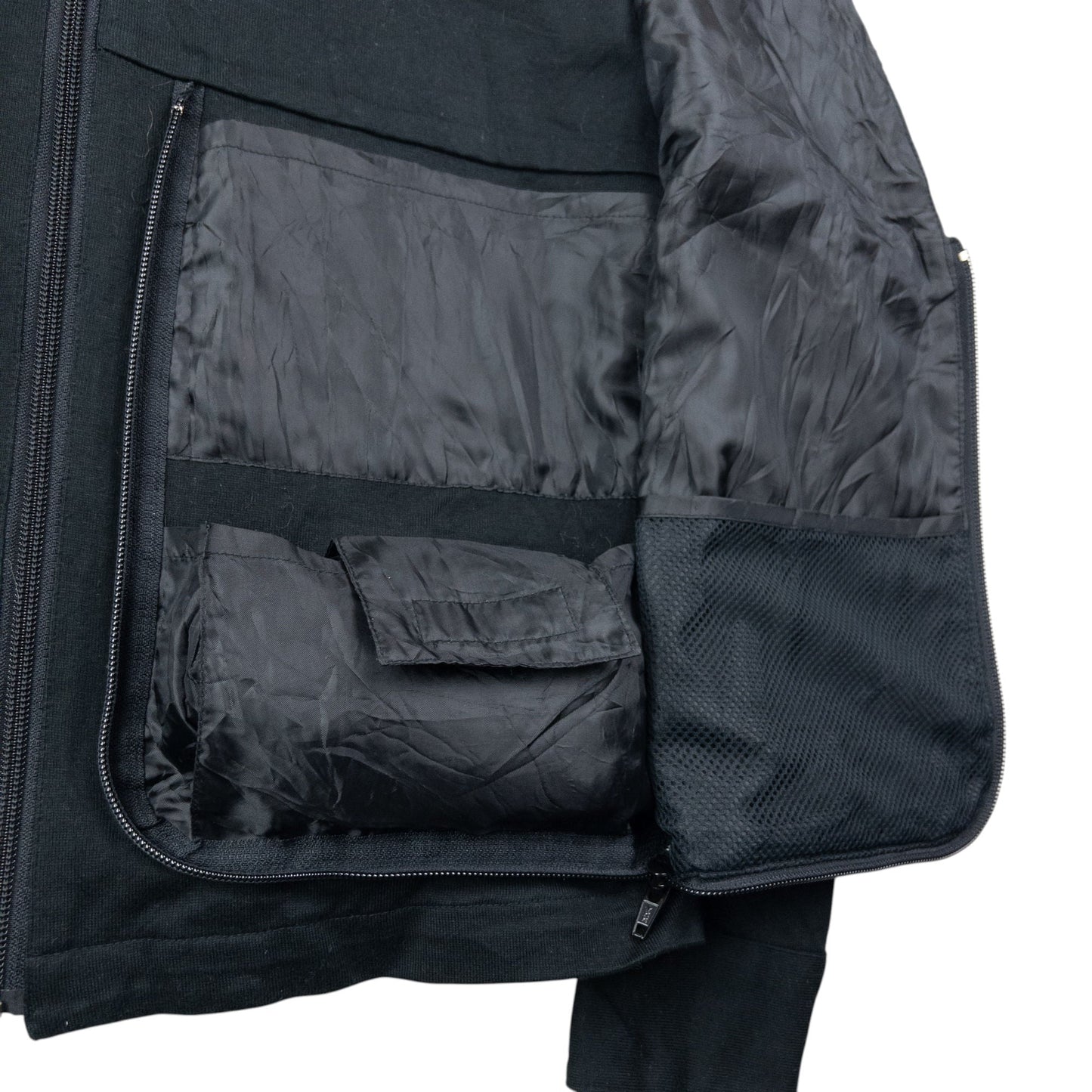Vintage 90s Yohji Yamamoto D'Urban A.A.R Zip Pocket Jacket Size S | Small, Black