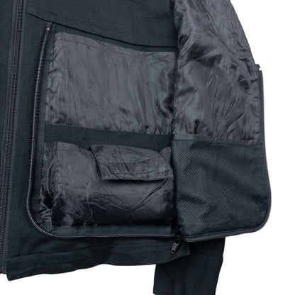 Vintage 90s Yohji Yamamoto D'Urban A.A.R Zip Pocket Jacket Size S | Small, Black