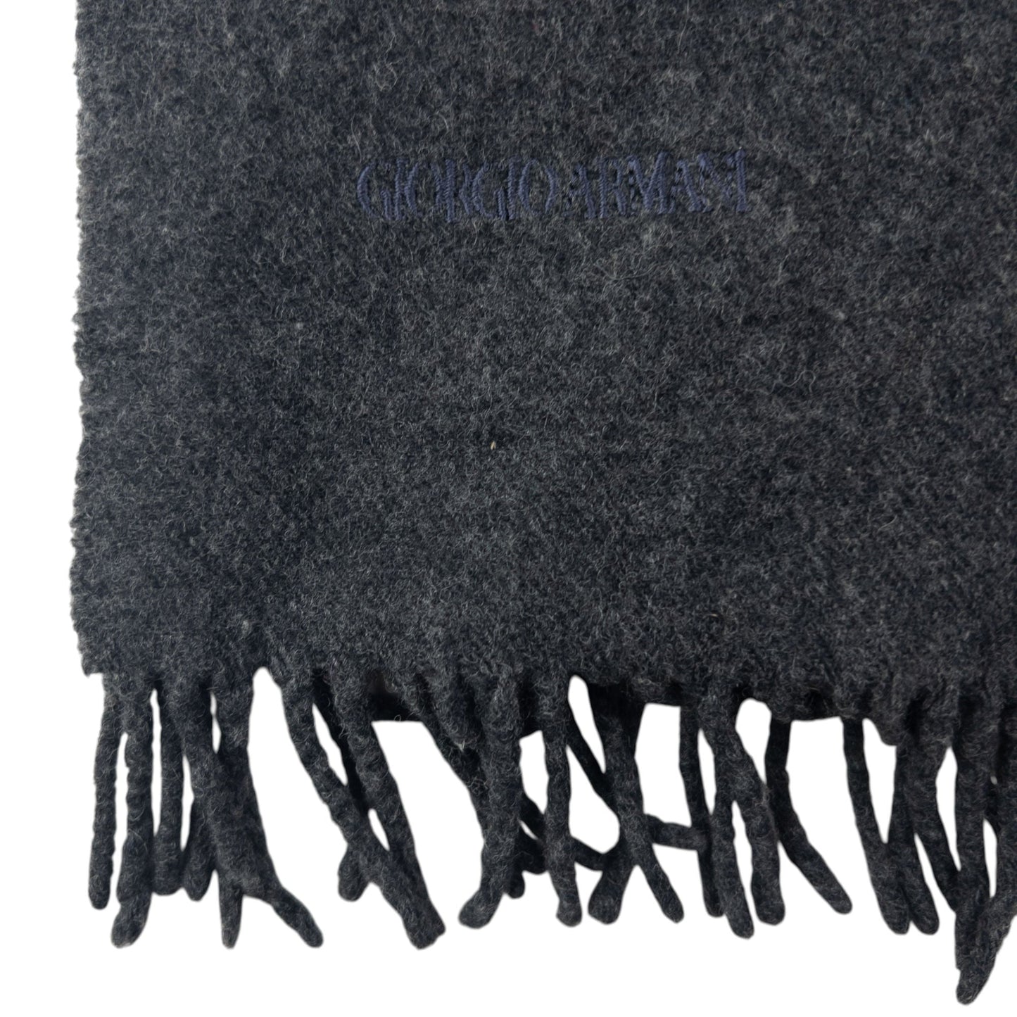 Vintage 80s Giorgio Armani Wool Tassel Scarf