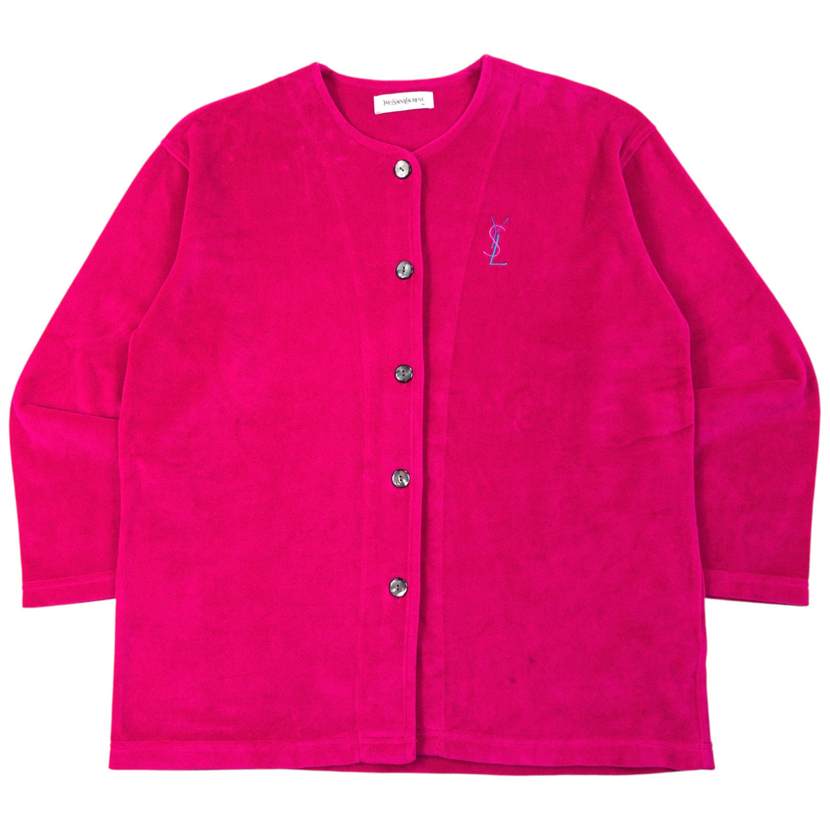 Vintage 90s YSL Yves Saint Laurent Velour Lounge Set Womens Size M | Medium, Pink