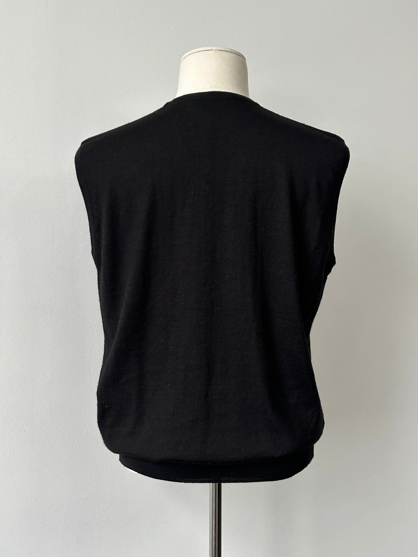 Yves Saint Laurent Pour Homme 1990s Wool Sleevless V Neck Jumper - M