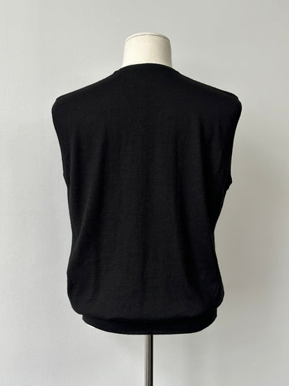 Yves Saint Laurent Pour Homme 1990s Wool Sleevless V Neck Jumper - M