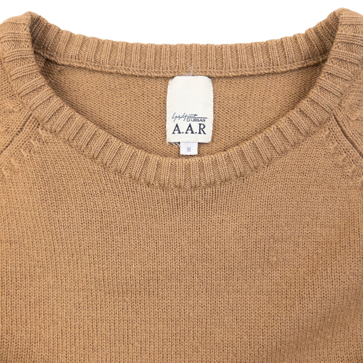 Vintage 90s Yohji Yamamoto D'Urban A.A.R Wool Knit Jumper Womens Size M | Medium, Beige
