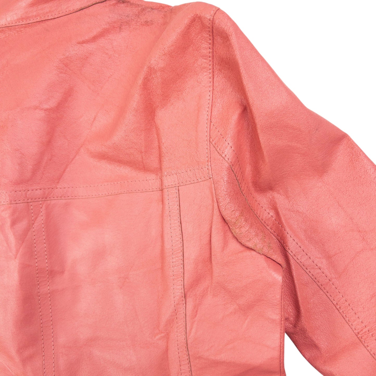 Vintage Burberry Blue Label Zip Up Leather Jacket Womens Size S