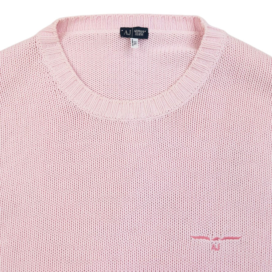 Vintage 2000s Armani Jeans Knit Jumper Size XL | XL, Pink