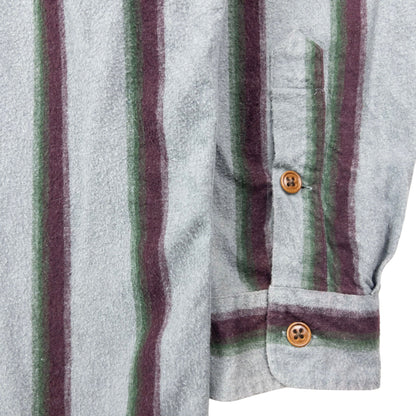 Vintage 90s Polo Ralph Lauren Striped Q Zip Shirt Size XXL | XXL, Grey, Green, Burgundy