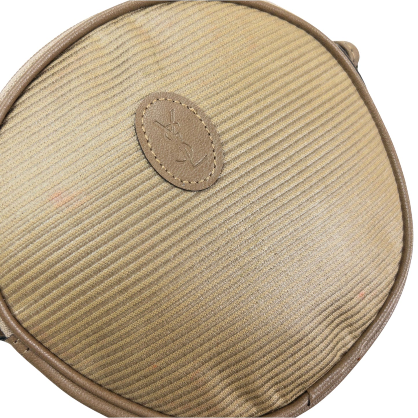 Vintage 80s YSL Yves Saint Laurent Circle Crossbody Bag | O/S, Beige