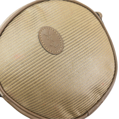 Vintage 80s YSL Yves Saint Laurent Circle Crossbody Bag | O/S, Beige