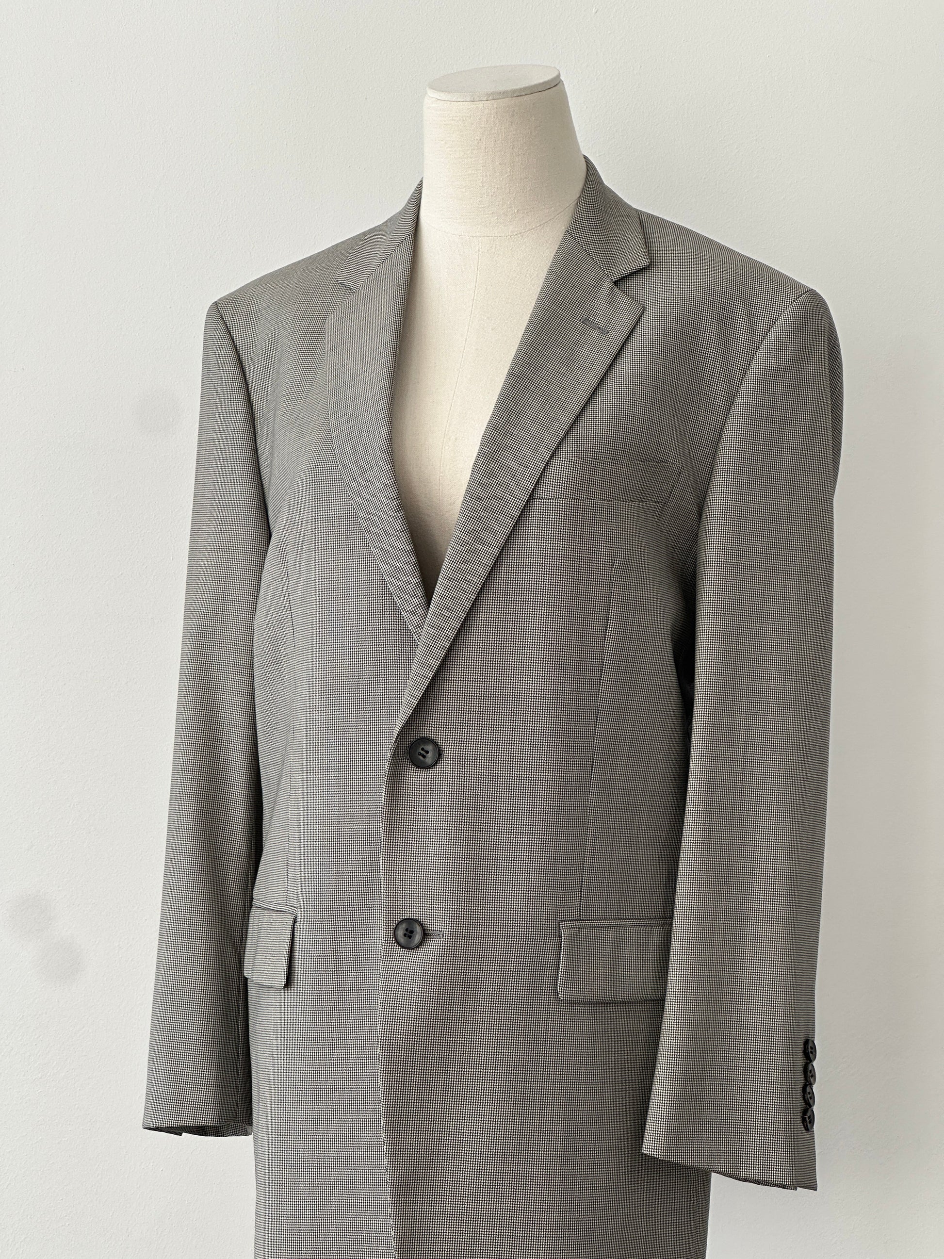 Loro Piana x Theory 2000s Pure Wool Micro Houndstooth Blazer - M