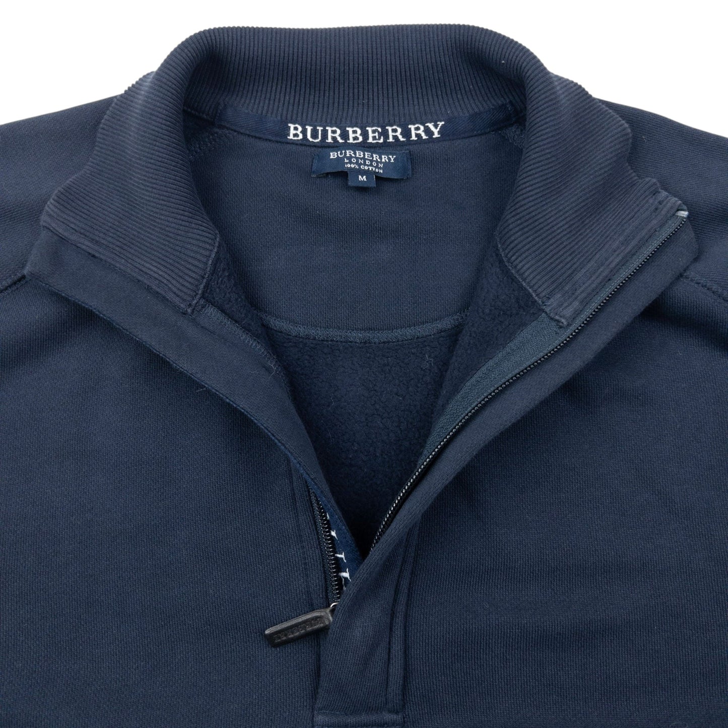 Vintage 2000s Burberry Q Zip Sweatshirt Size M
