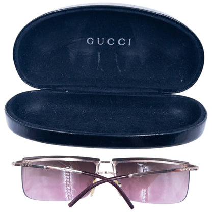 Vintage 2000s Gucci Rimless Sunglasses | O/S, Purple Gradient