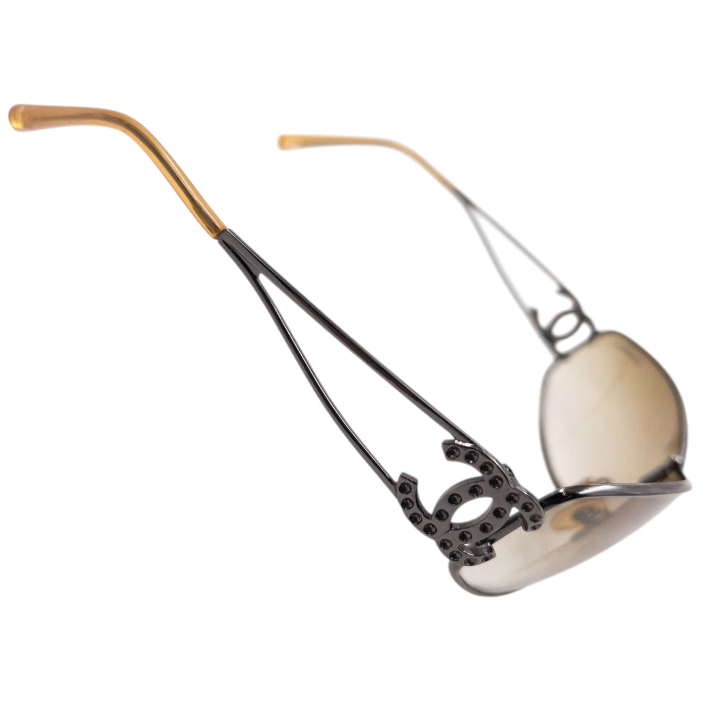 Vintage 2000s Chanel Wire Logo Sunglasses | O/S, Mixed