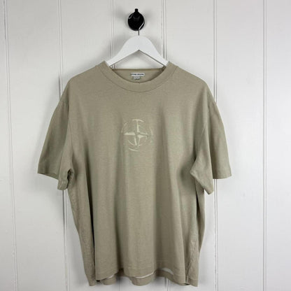 Stone Island Compass Logo T-Shirt Beige (L) | Large, Beige