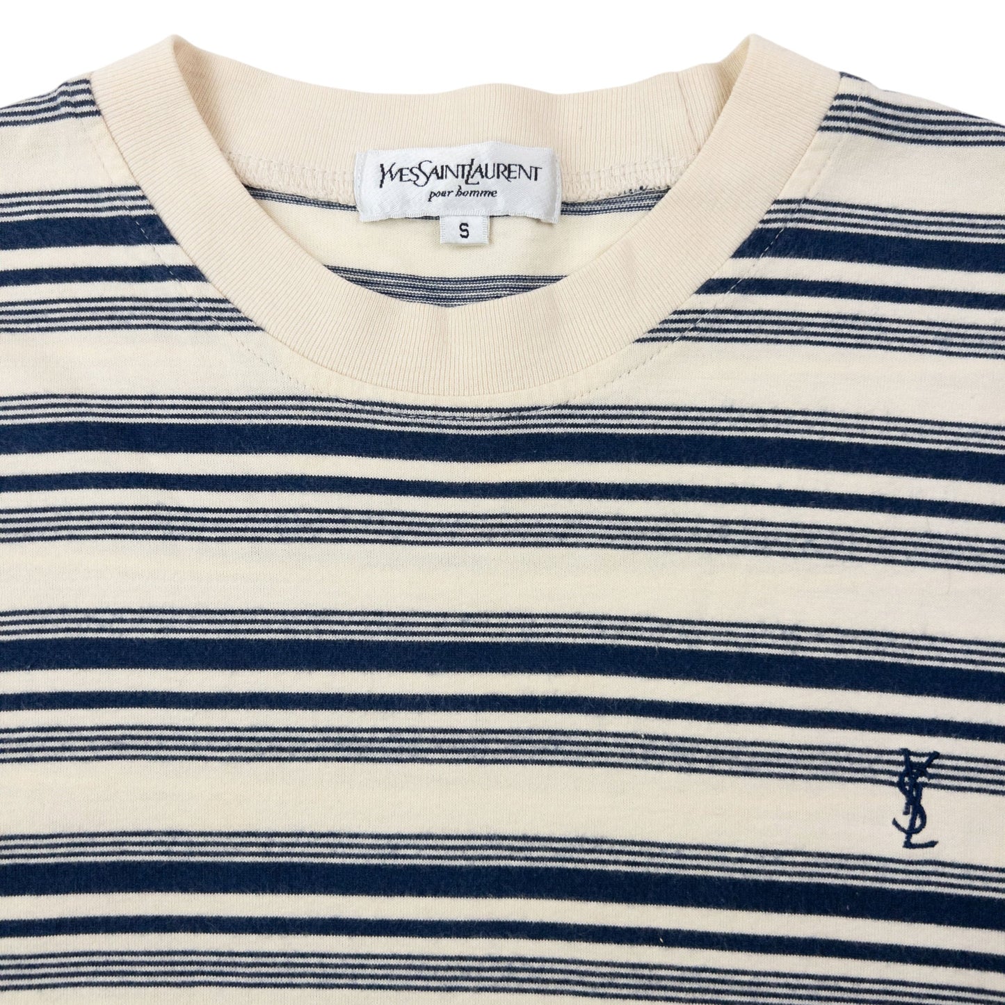 Vintage 2000s YSL Yves Saint Laurent Striped T Shirt Size S | Small, Multicoloured