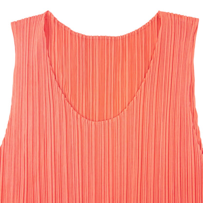 Vintage 90s Issey Miyake Pleated Vest Top Womens Size L | Large, Pink