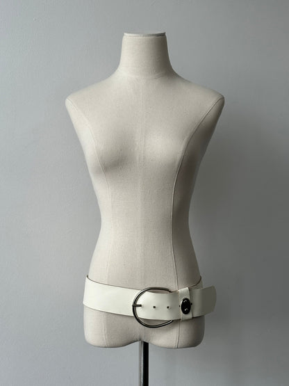 Vintage 1990s Leather Chunky Belt - W30-34