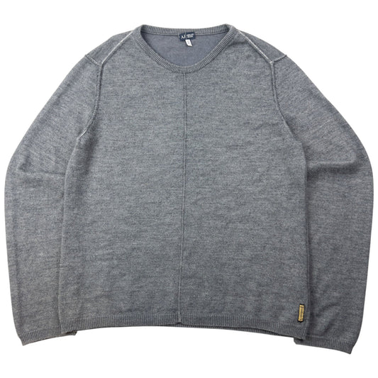 Vintage 2000s Armani Jeans Jumper Size M | Medium, Grey