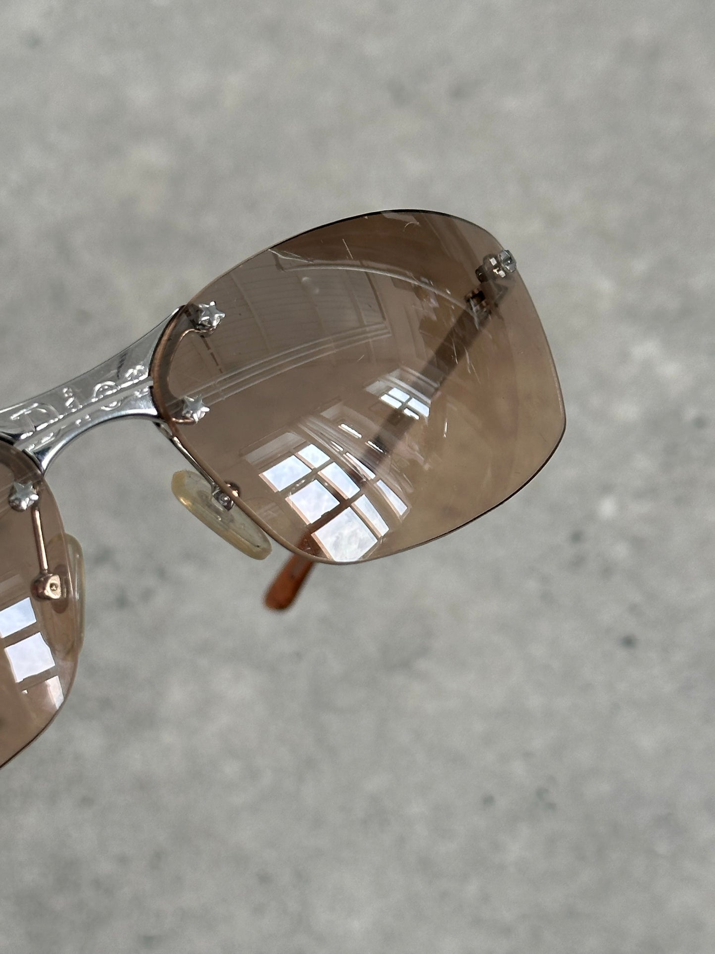 Christian Dior 2000s Mini Pop Rimless Logo Sunglasses