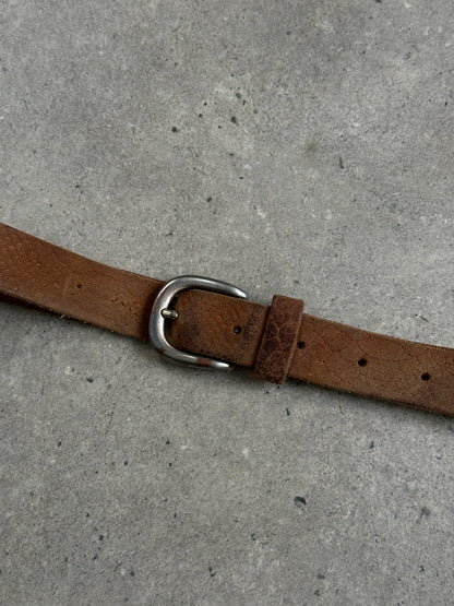 Vintage 1990s Slim Leather Belt - W32-39