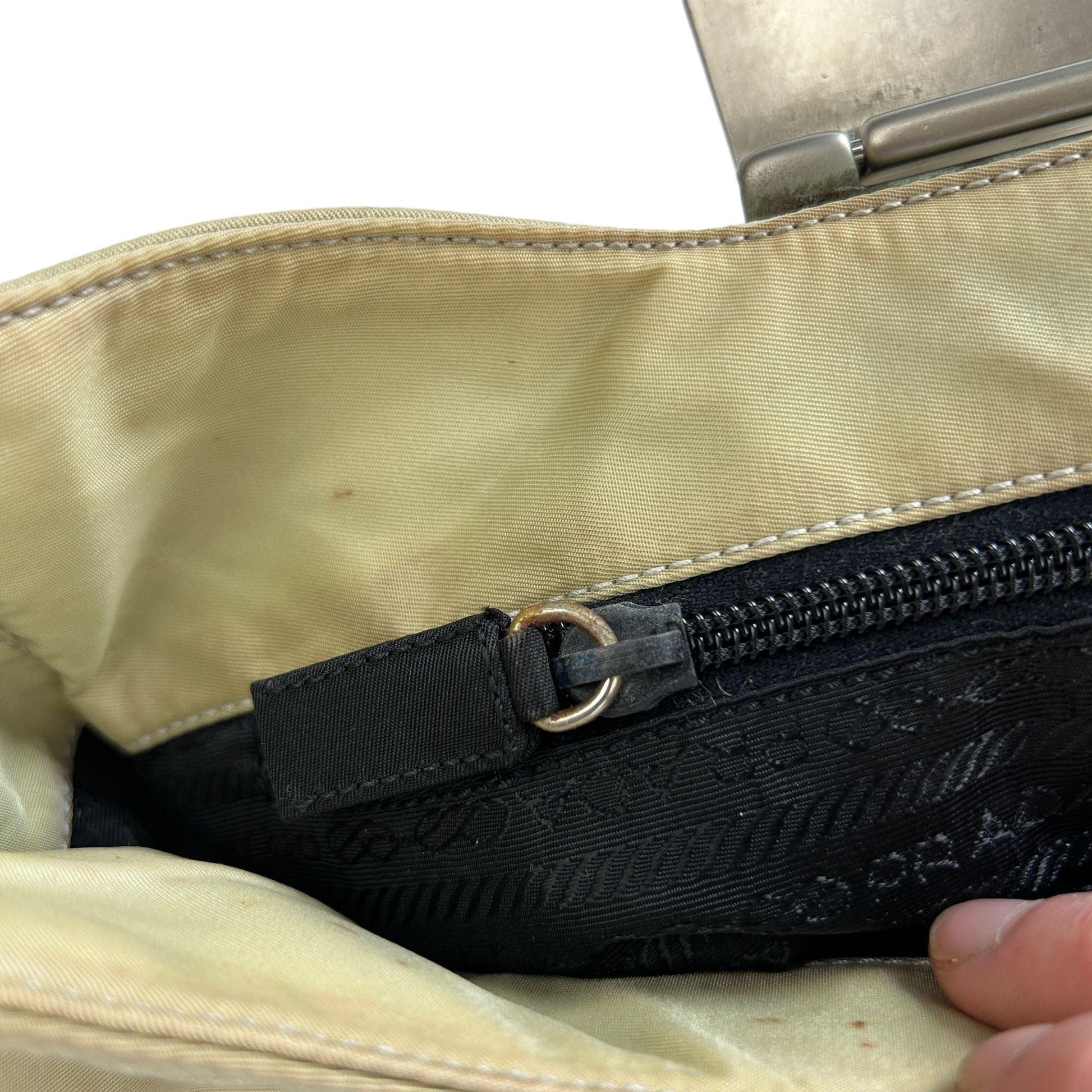Vintage Prada Metal Clasp Shoulder Bag - Known Source