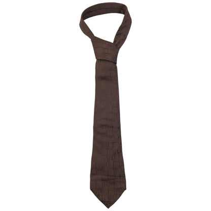 Vintage Dior Monsieur Monogram Silk Tie | O/S, Brown