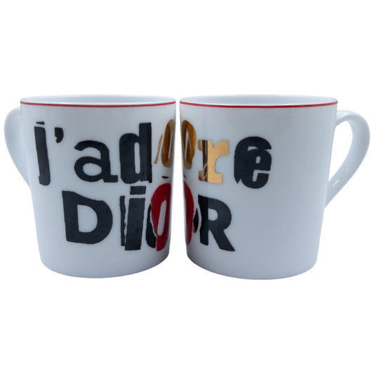 Vintage Dior J'adore Double Mug Set