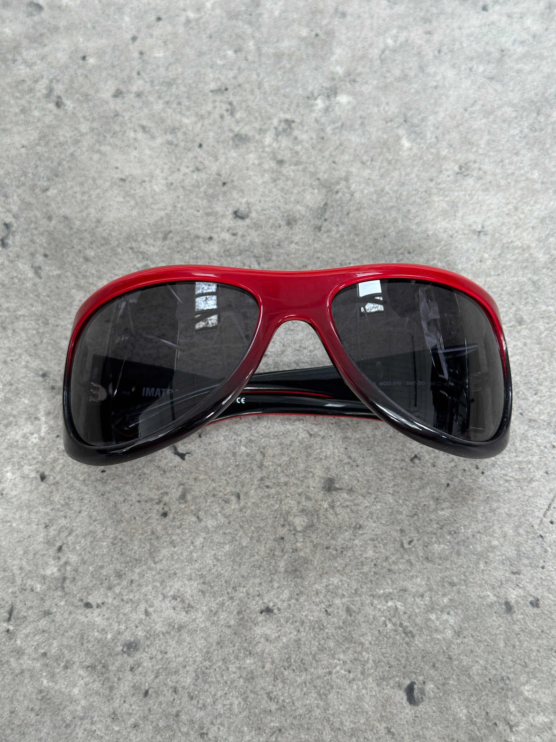 Vintage 2000s Shield Wrap Logo Sunglasses