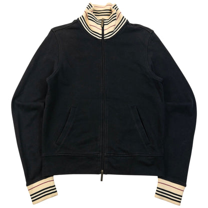Vintage 2000s Burberry Zip Up Sweatshirt Womens Size M | Medium, Cream