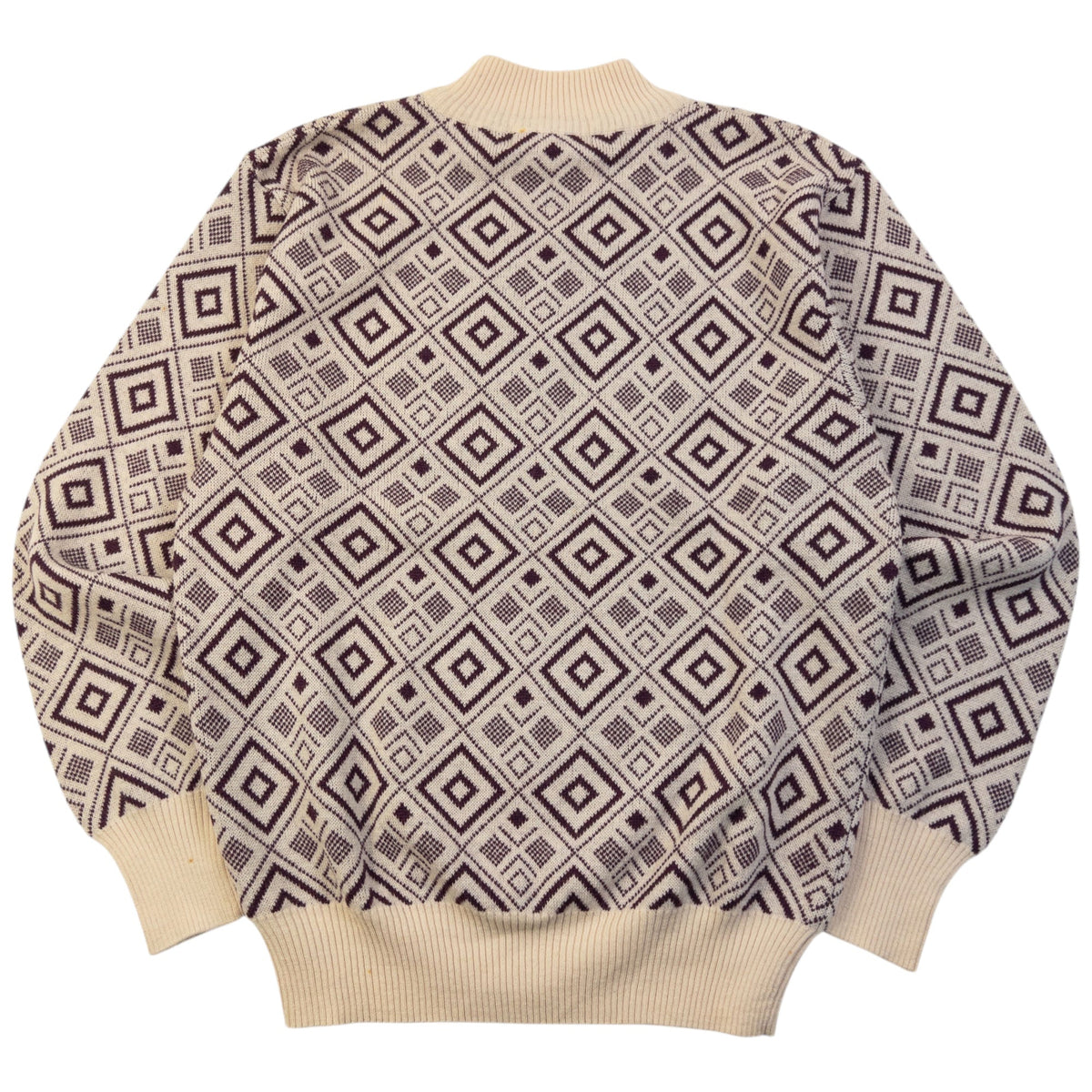 Vintage 80sYSL Yves Saint Laurent Pattern Wool Knit Jumper Size S | Small, Multicoloured