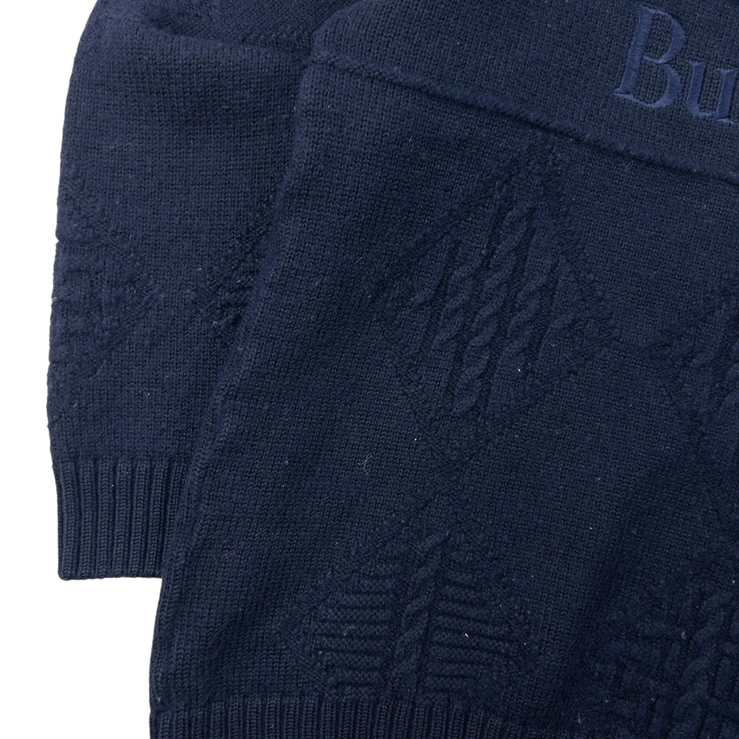 Vintage 90s Burberry Embroidered Knit Jumper Size XS | XS, Navy