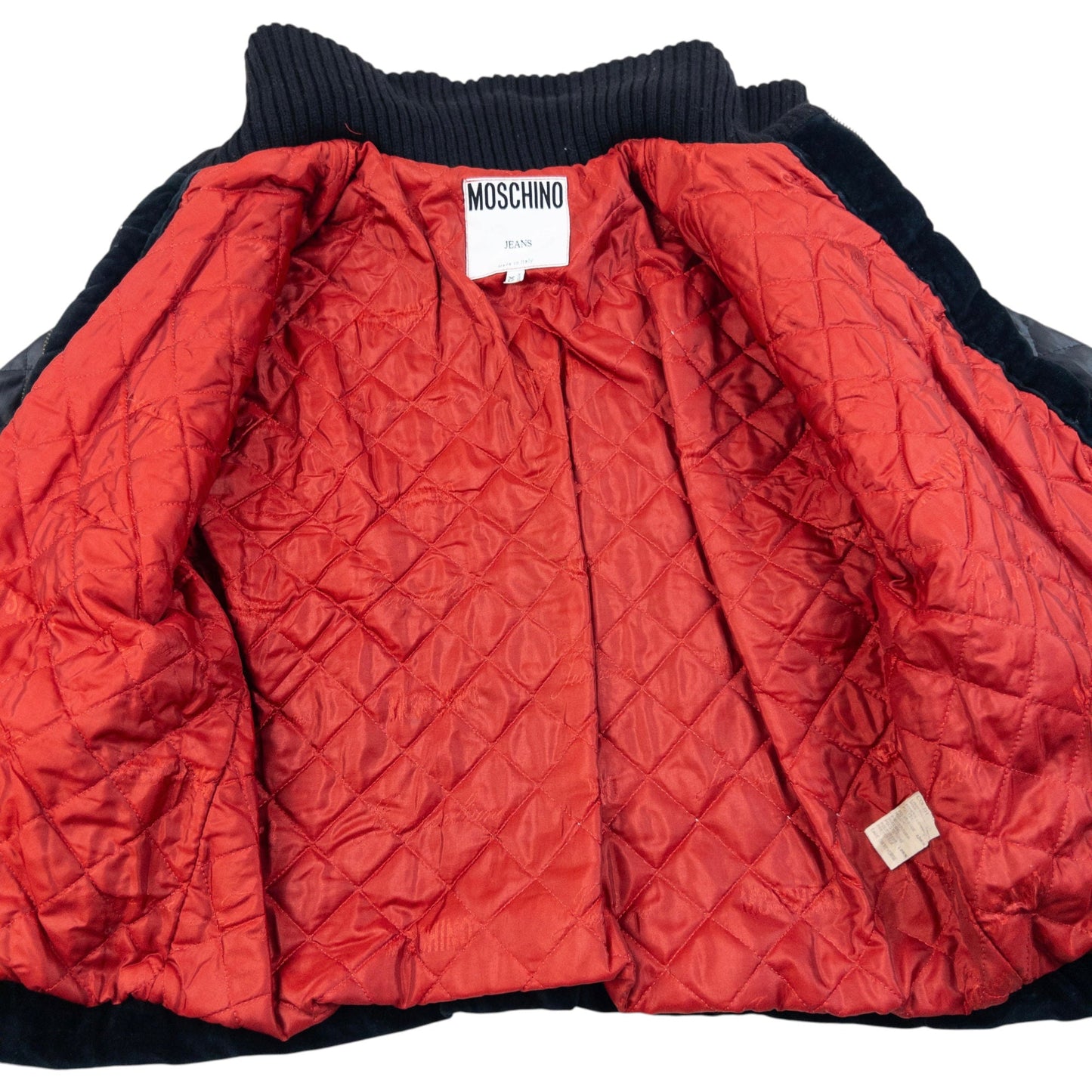 Vintage 90s Moschino Jeans Knit Contrast Pattern Jacket Womens Size S | Small, Black