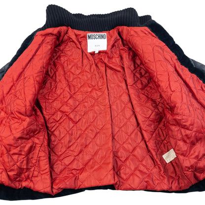 Vintage 90s Moschino Jeans Knit Contrast Pattern Jacket Womens Size S | Small, Black
