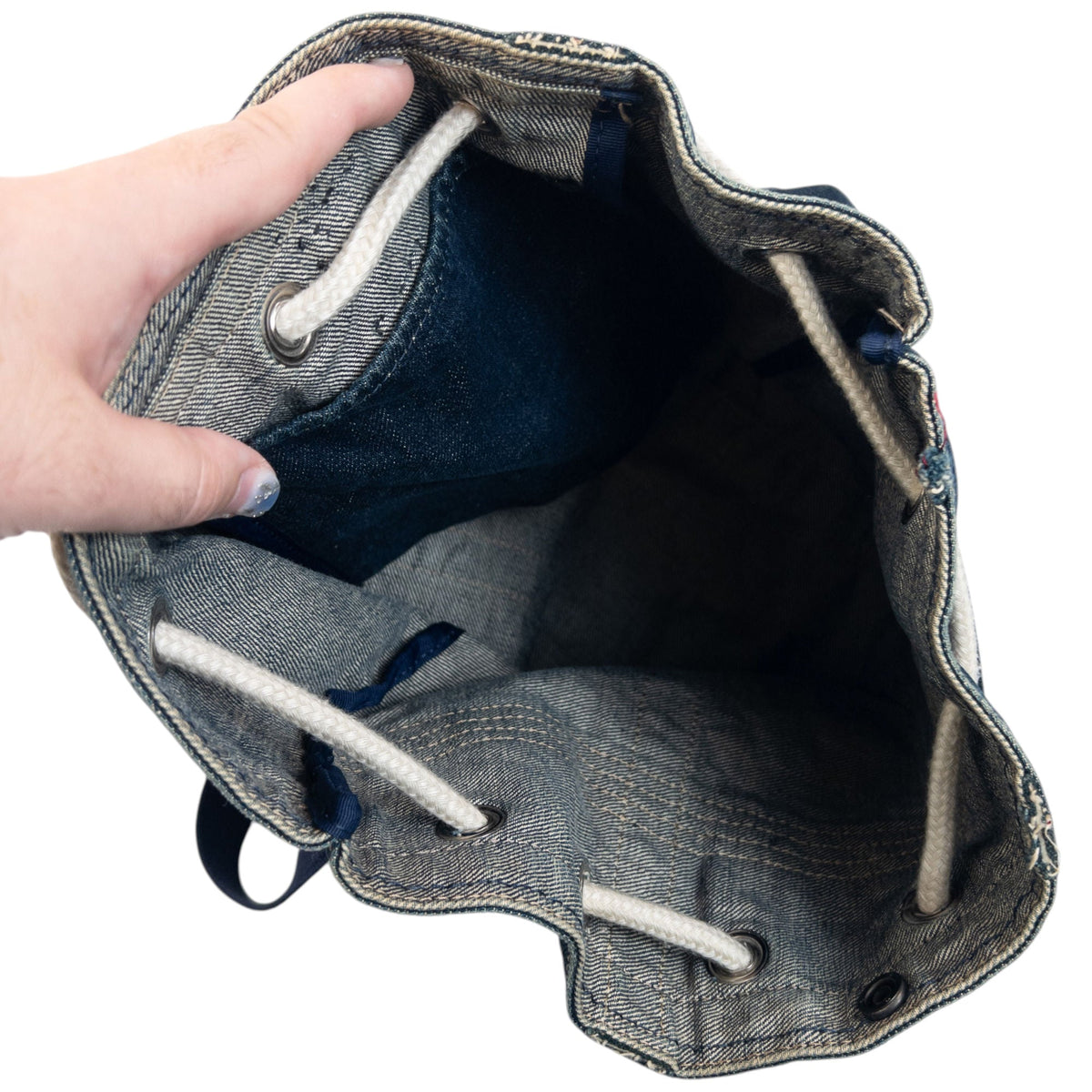 Vintage 90s Hysteric Glamour Denim Bucket Backpack | O/S, Blue